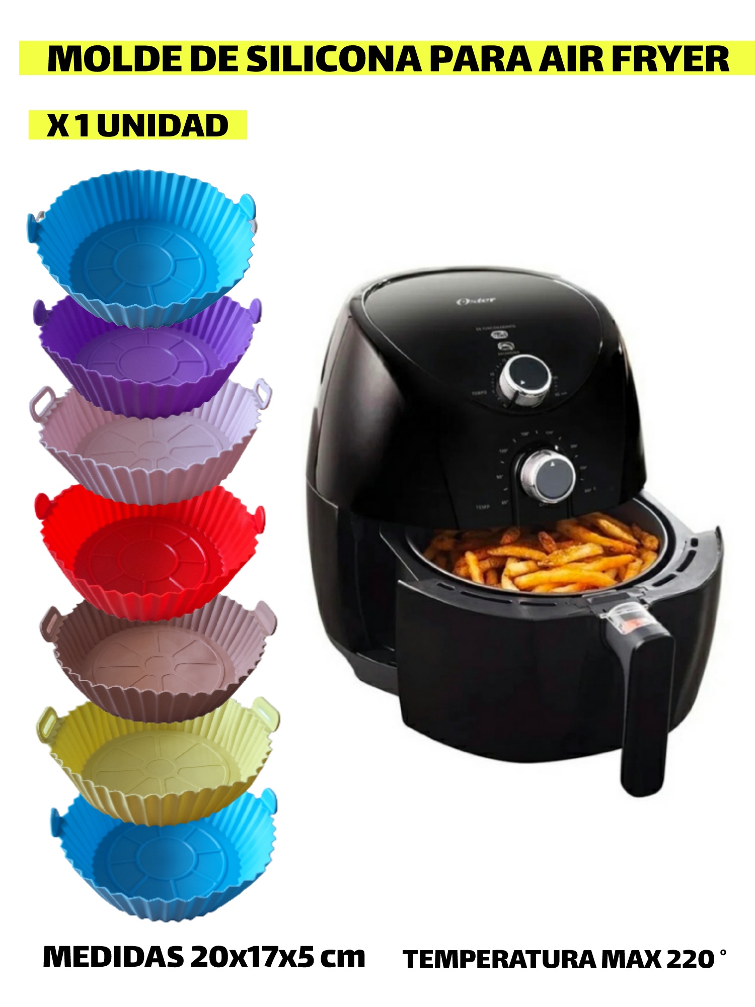 Miniatura 3 de MOLDE DE SILICONA PARA AIR FRYER X1 UND