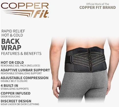 Miniatura 2 de FAJA COPPER FIT TERAPIA FRIO CALOR