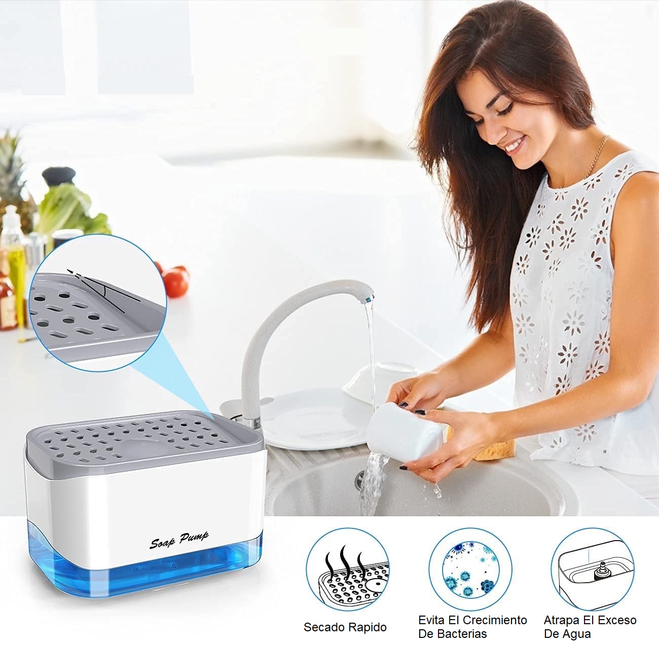 Miniatura 3 de Dispensador Acrílico De Jabón Liquido