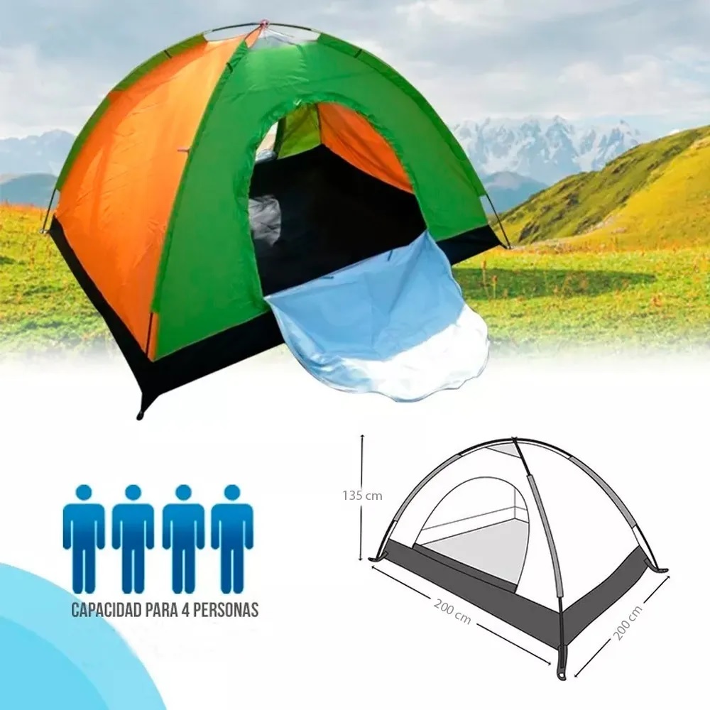 Carpa Camping x 4 Personas Tienda