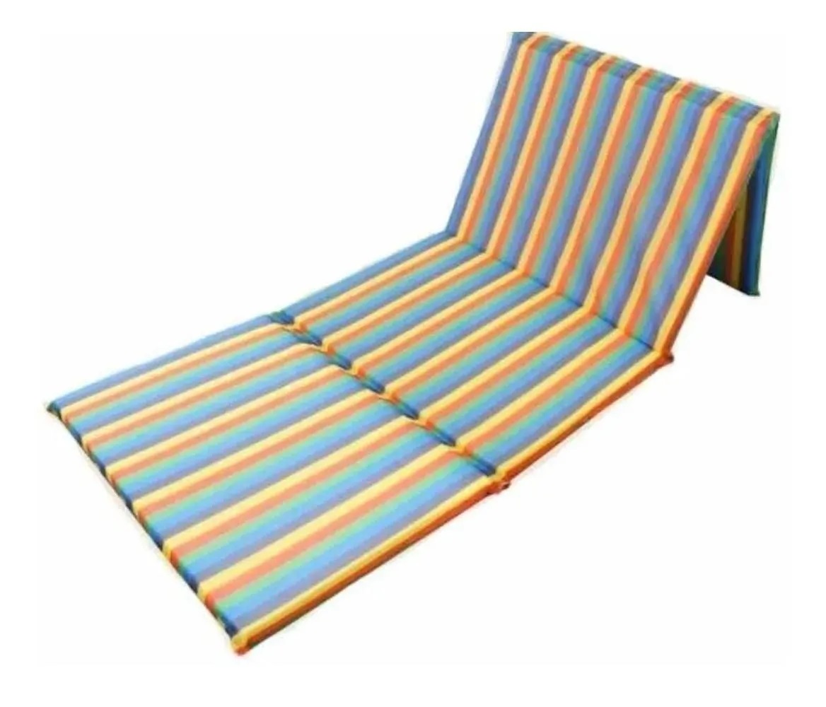 Colchoneta Camping Multicolor De Rayas