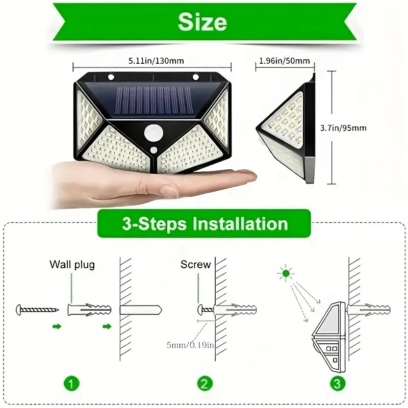 Lampara solar 100 LEDs disponible en Yaxa Colombia