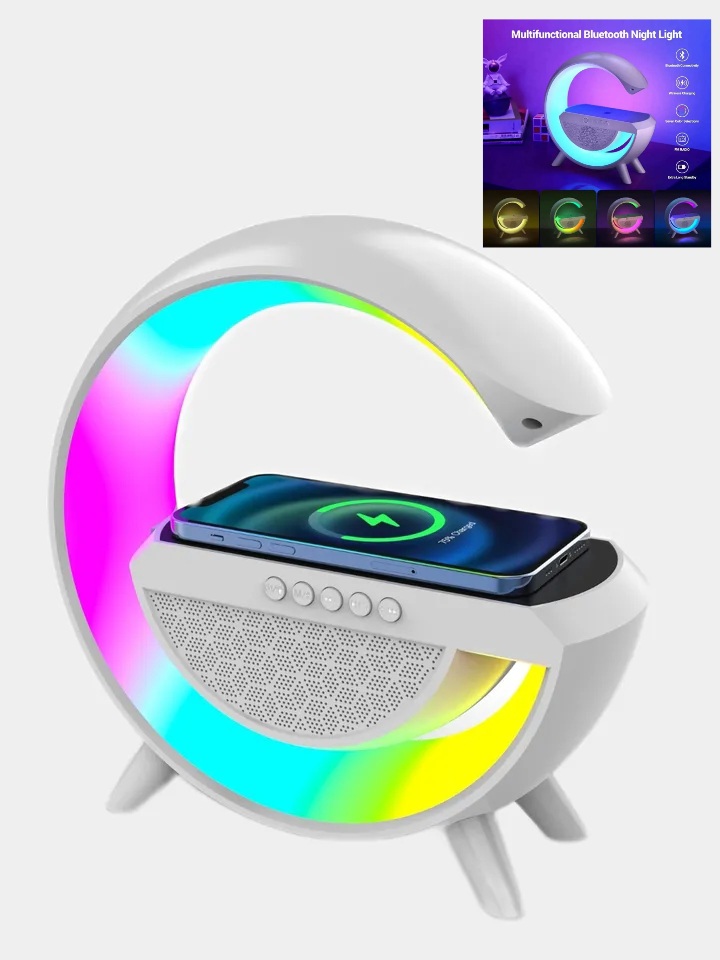 LAMPARA PARLANTE Y CARGADOR INALAMBRICO