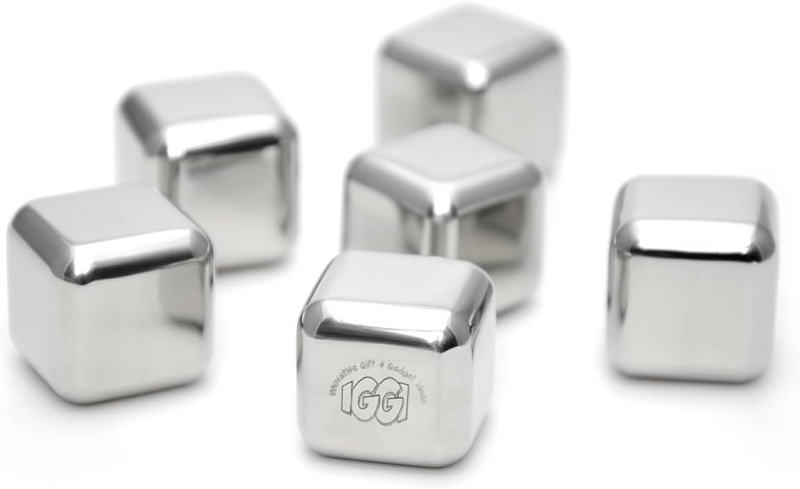 Cubitos de acero inoxidable para whiskey