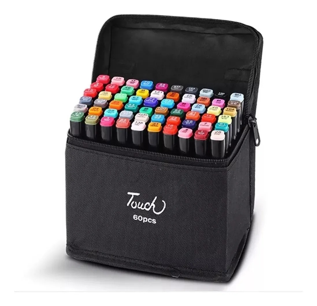 Set De Marcadores Doble Punta 60 Piezas