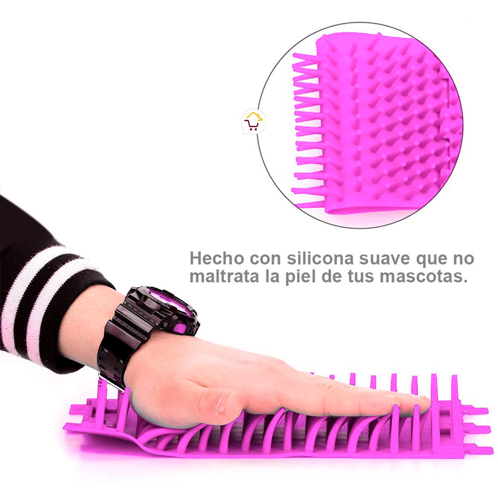 Vista 2 de Limpiador Patas Perro Cepillo BS-72 - Tamaño: Pequeño, Color: Azul