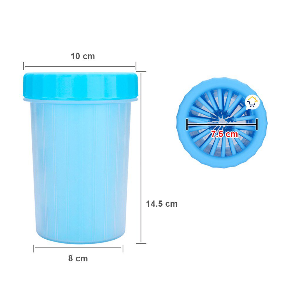 Vista 8 de Limpiador Patas Perro Cepillo BS-72 - Tamaño: Pequeño, Color: Azul