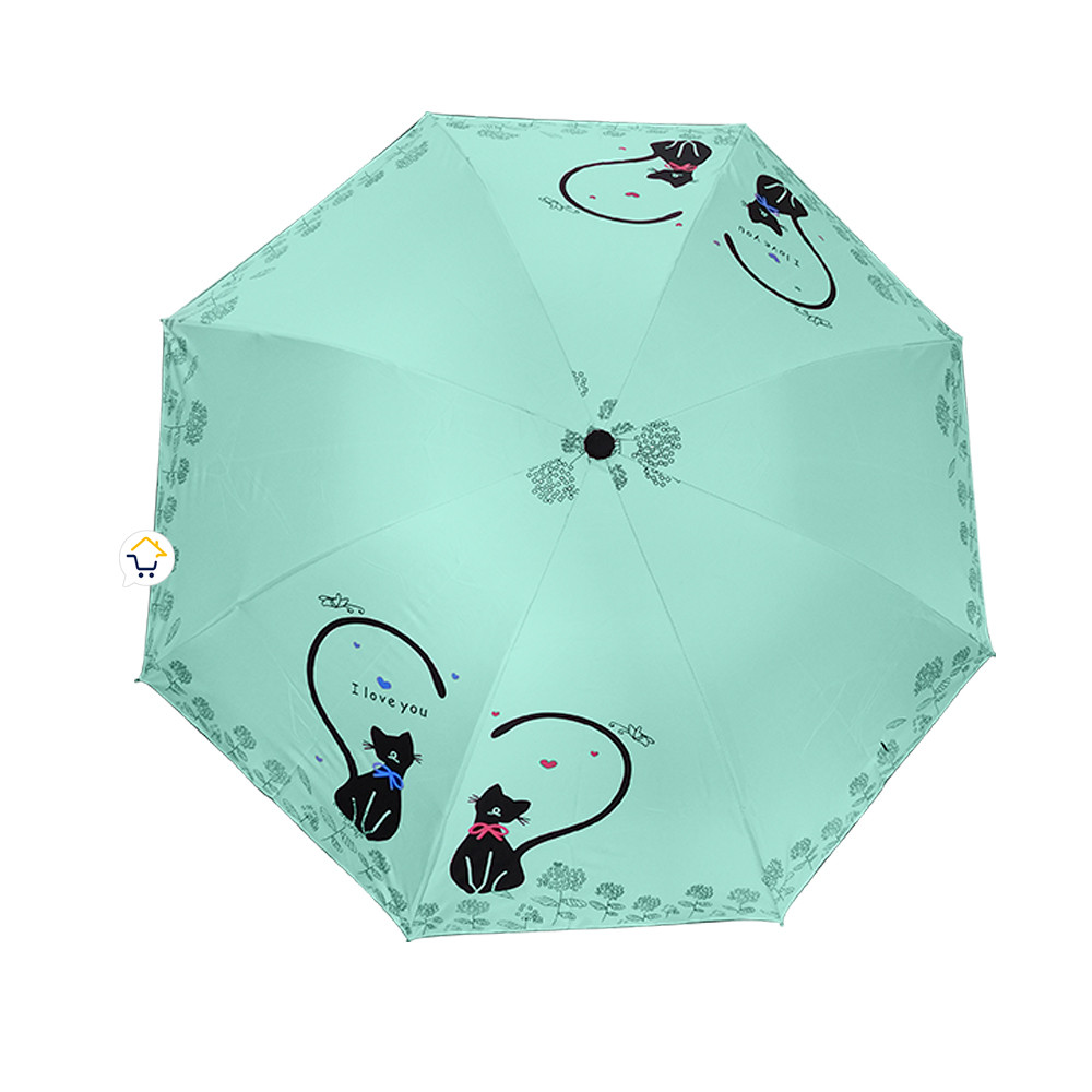 Vista 2 de Sombrilla Gatos Paraguas Resistente 035 - color: morado