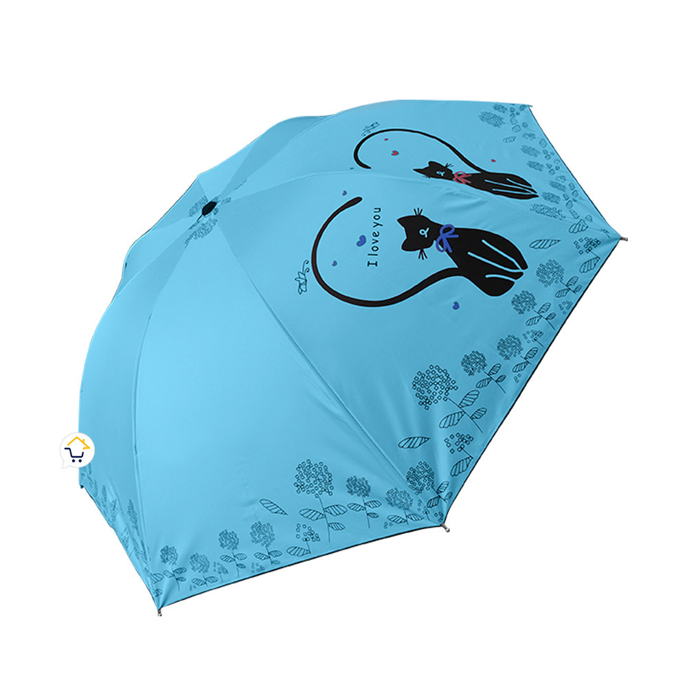 Vista 4 de Sombrilla Gatos Paraguas Resistente 035 - color: morado