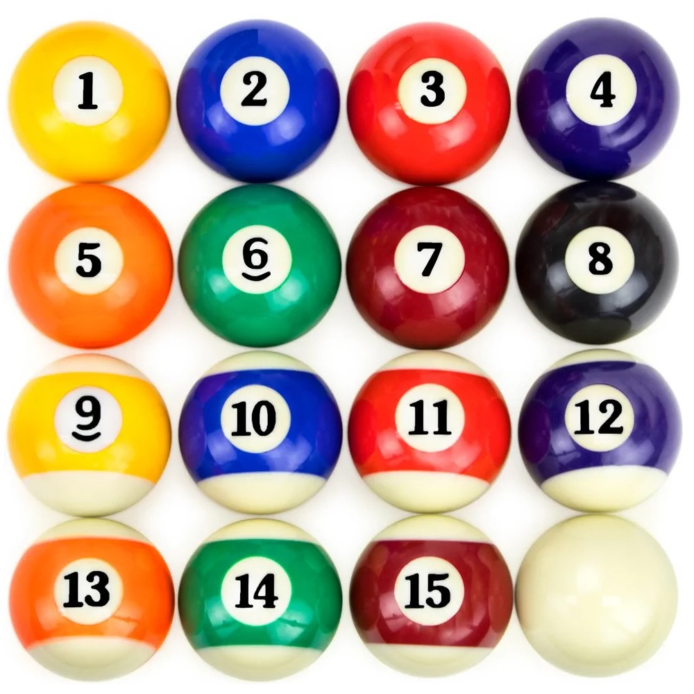 Set Juego Bolas De Billar Pool X16