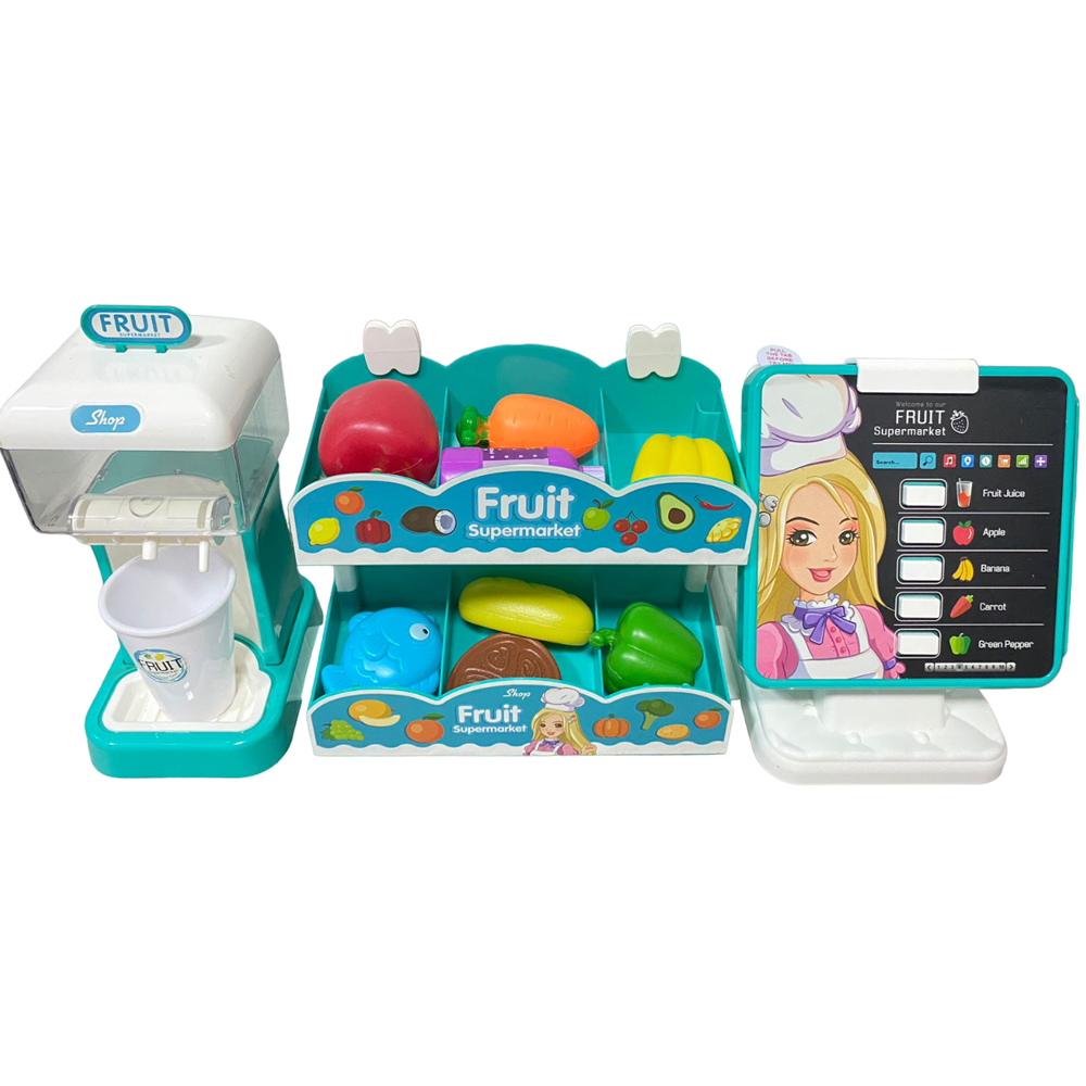 Set Super Mercado De Frutas Y Cafe