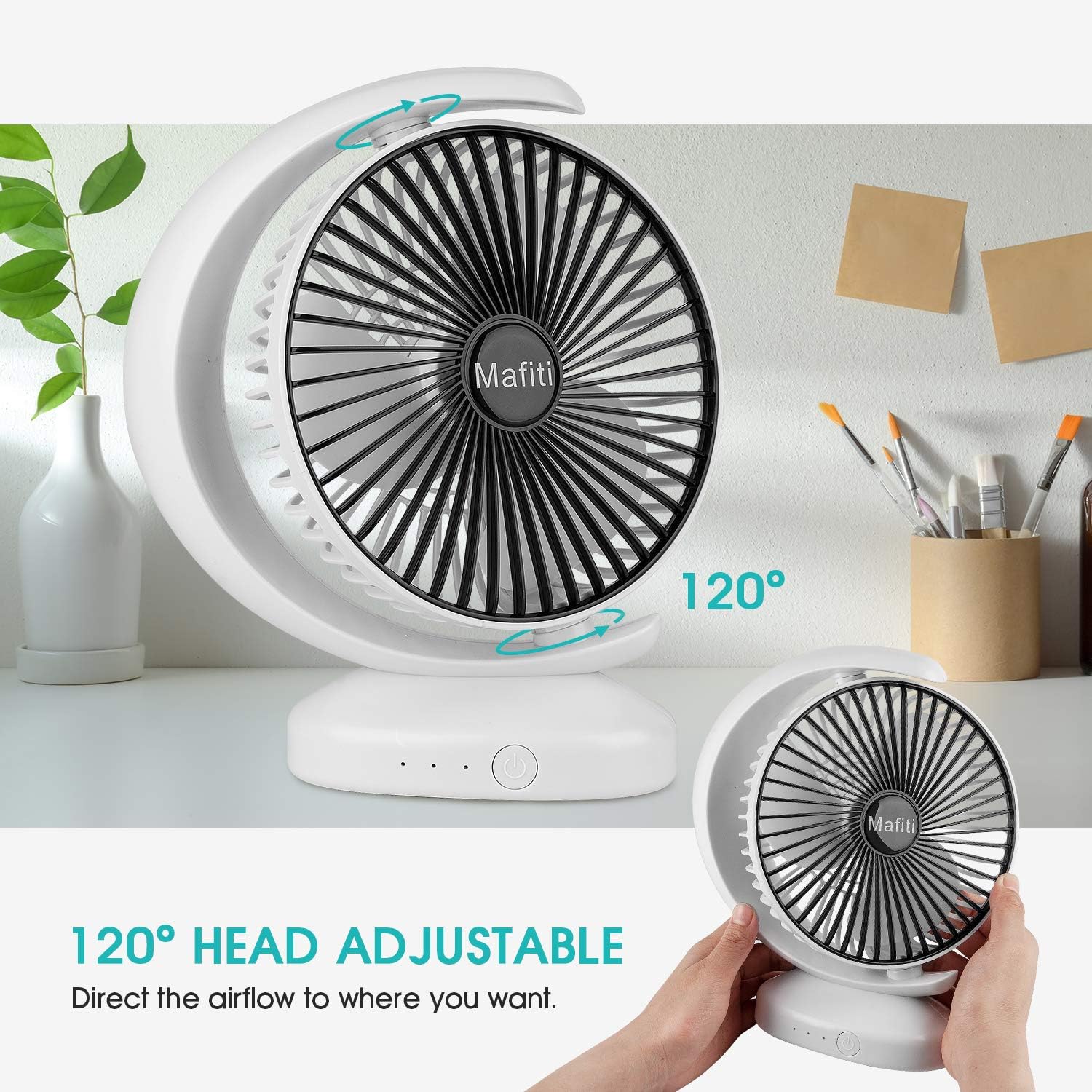 Miniatura 4 de Ventilador Recargable En Forma De Luna