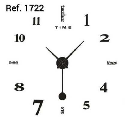 Miniatura 4 de RELOJ DE PARED 3D 100X100 CM PENDULO