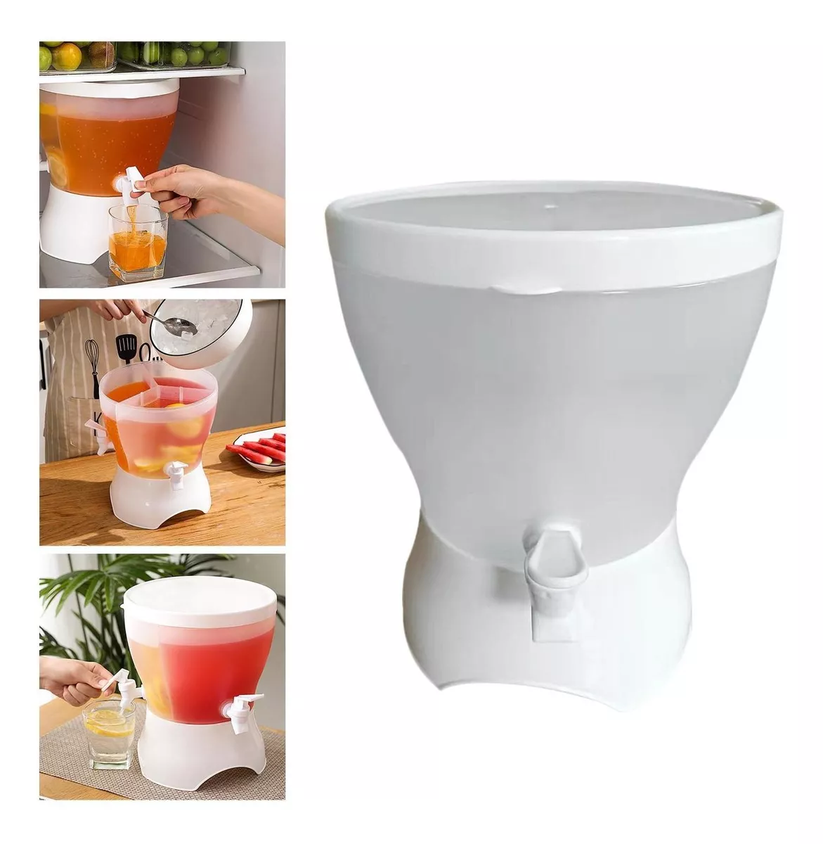 🎉 Dispensador de Bebidas con 3 Compartimentos para Fiestas 🍹