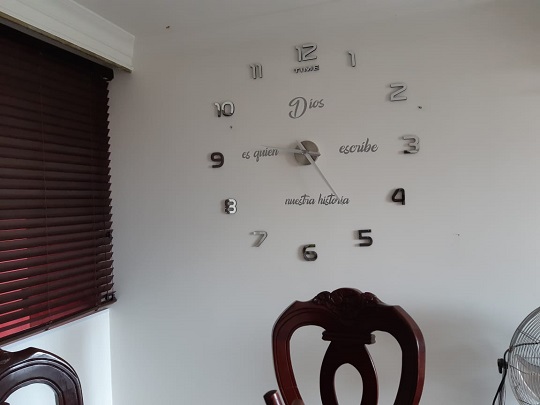 Miniatura 3 de RELOJ 3D 100X100 CM + FRASE EN VINILO