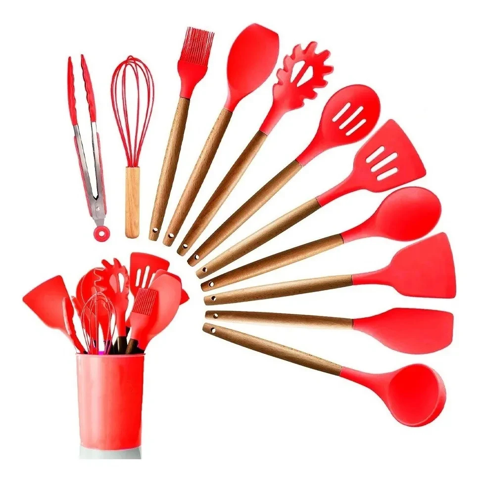 Set De Utensilios Cocina En Silicona X12