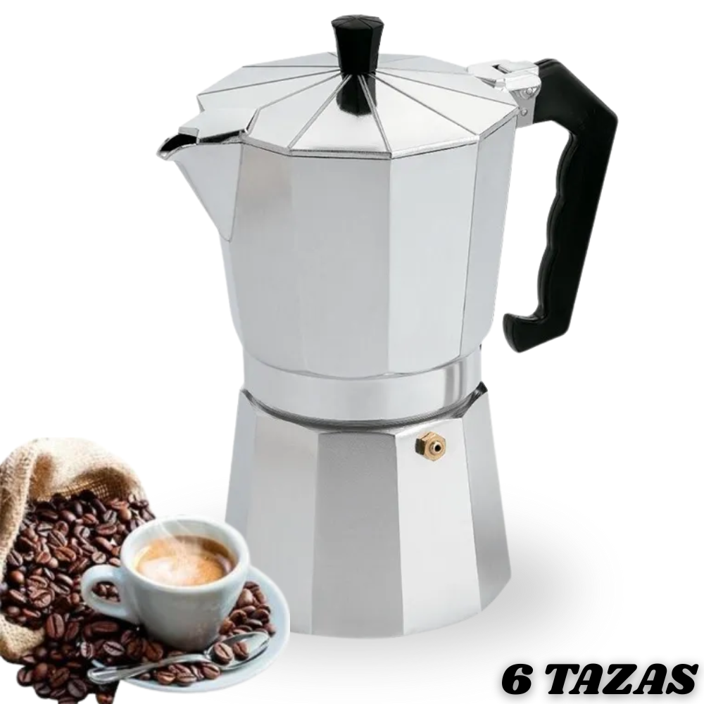 Cafetera Moka Italiana 6 Tazas Tinteras