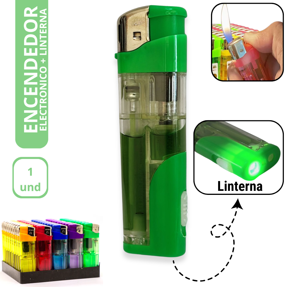 Candela Encendedor Golpe Con Linterna X1