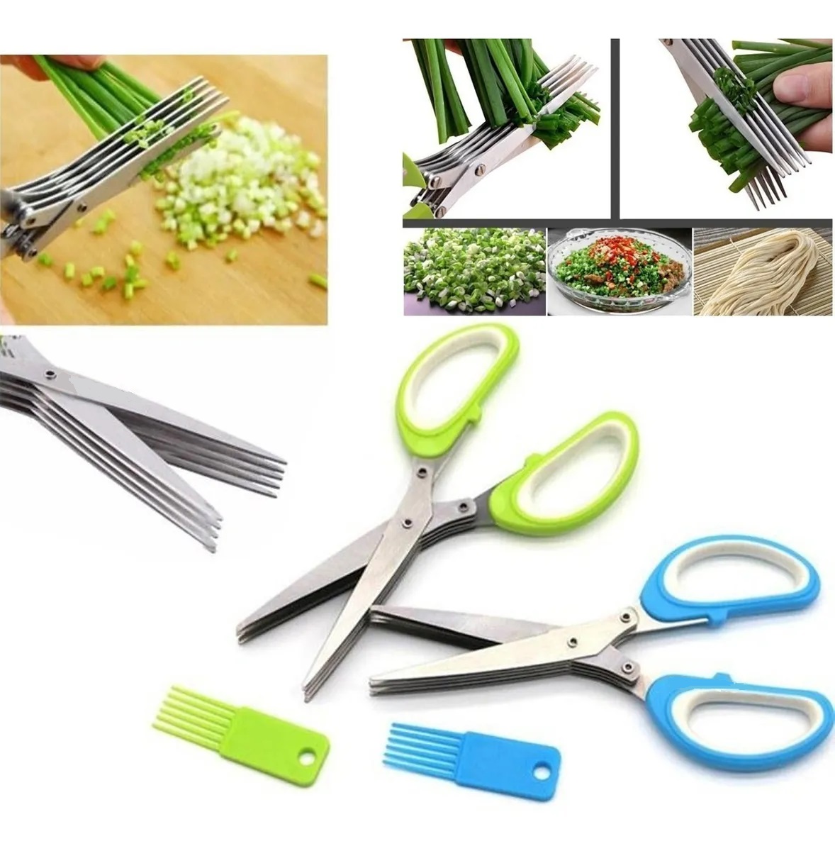 Miniatura 3 de Tijeras Corta Verduras Con 5 Cuchillas