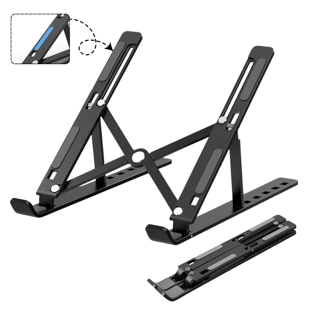 Base Soporte Portatil En Aluminio Negra