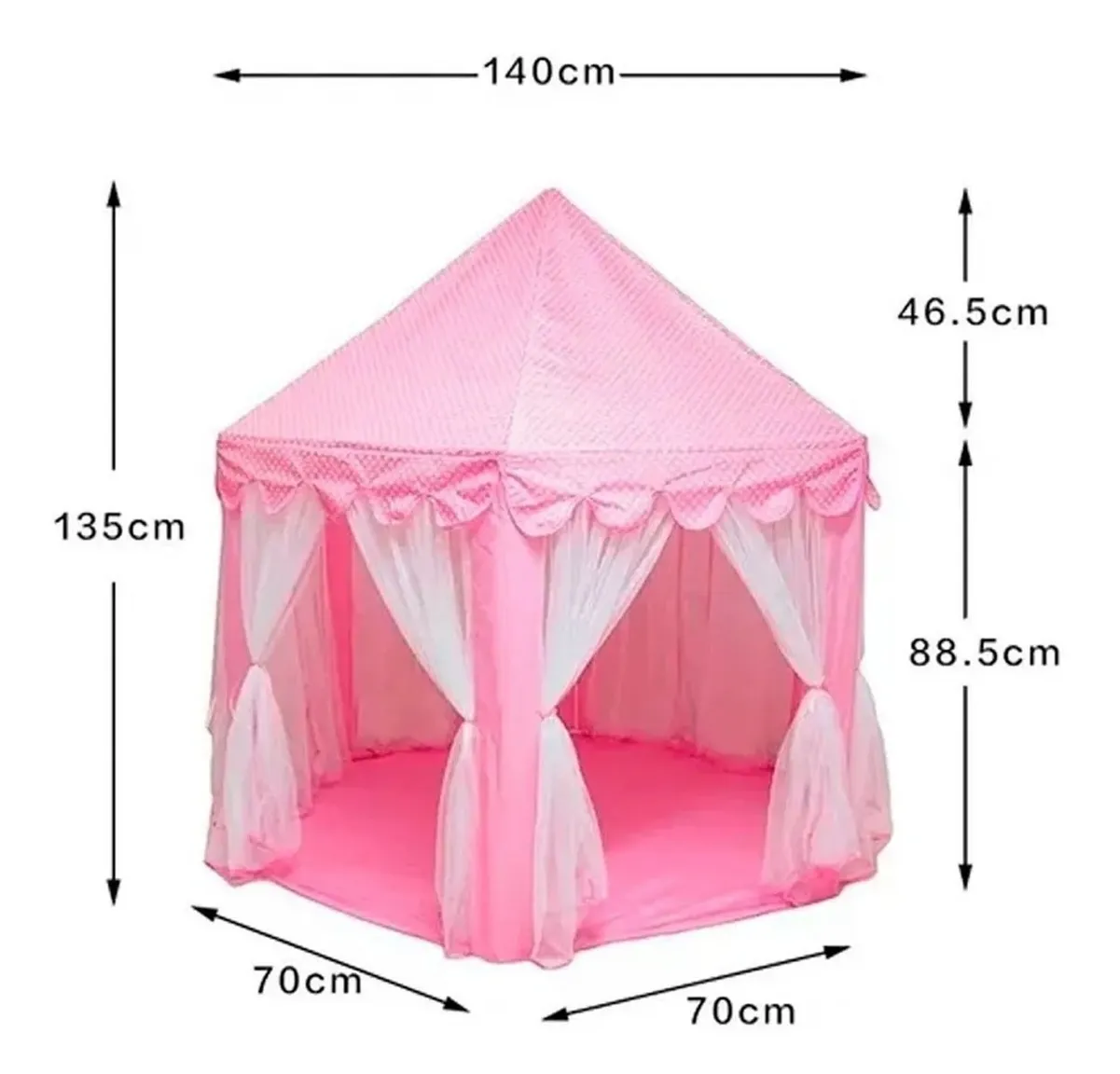 Miniatura 2 de CARPA CASTILLO CON LUCES ROSADA