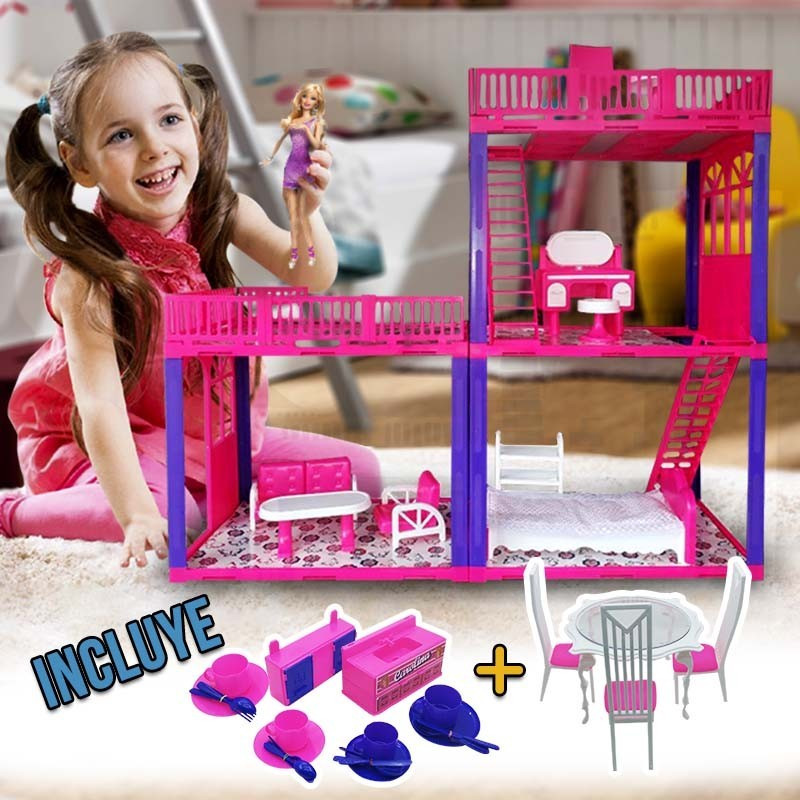 Miniatura 8 de Casa De Muñecas Infantil Tipo Barbie 160