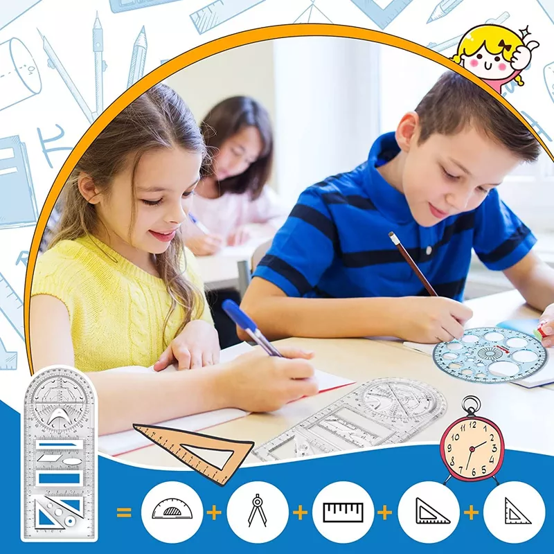 Miniatura 1 de PAR DE REGLA GEOMETRICA PRO