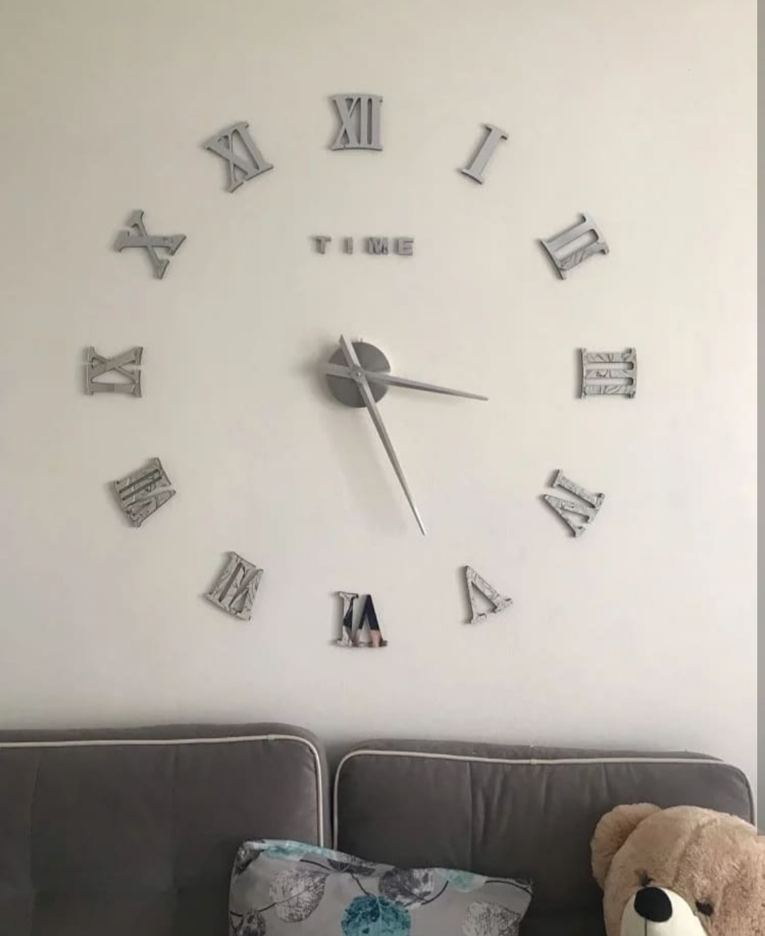 Miniatura 3 de RELOJ DE PARED 3 D 100X100 CM PLATEADO