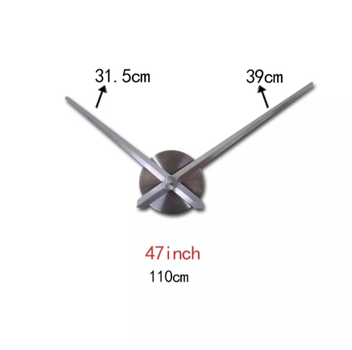 RELOJ DE PARED 3 D 100X100 CM PLATEADO