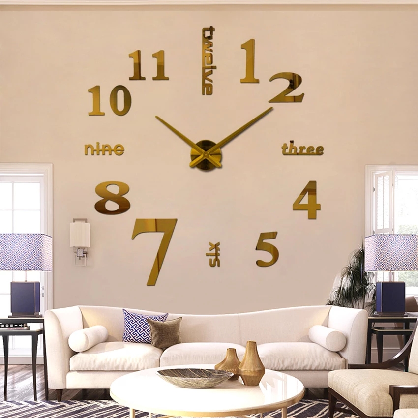 Miniatura 2 de RELOJ DE PARED 3D 100X100 CM DORADO