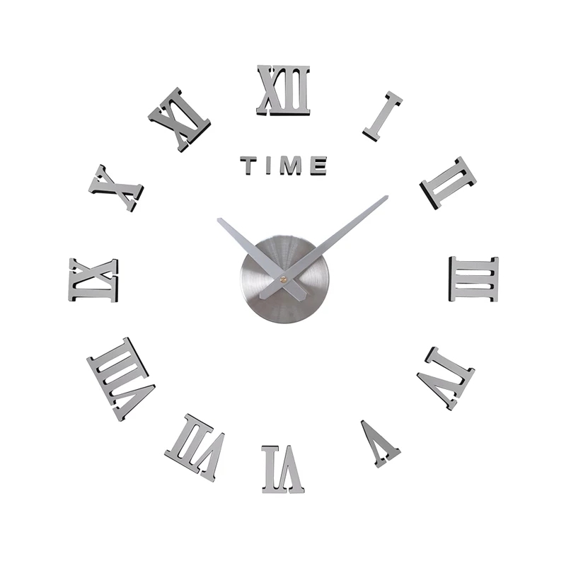 Miniatura 2 de RELOJ DE PARED 3D 50X50 CM PLATEADO