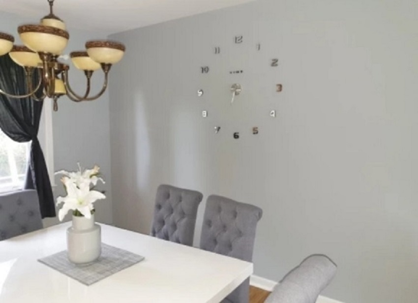 RELOJ 3D  50X50CM COLOR PLATEADO