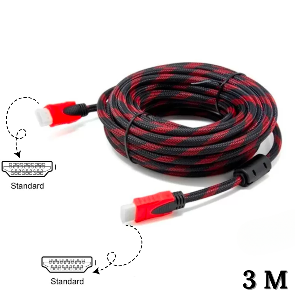 Cable Hdmi A Hdmi 3 Metros Doble Filtro