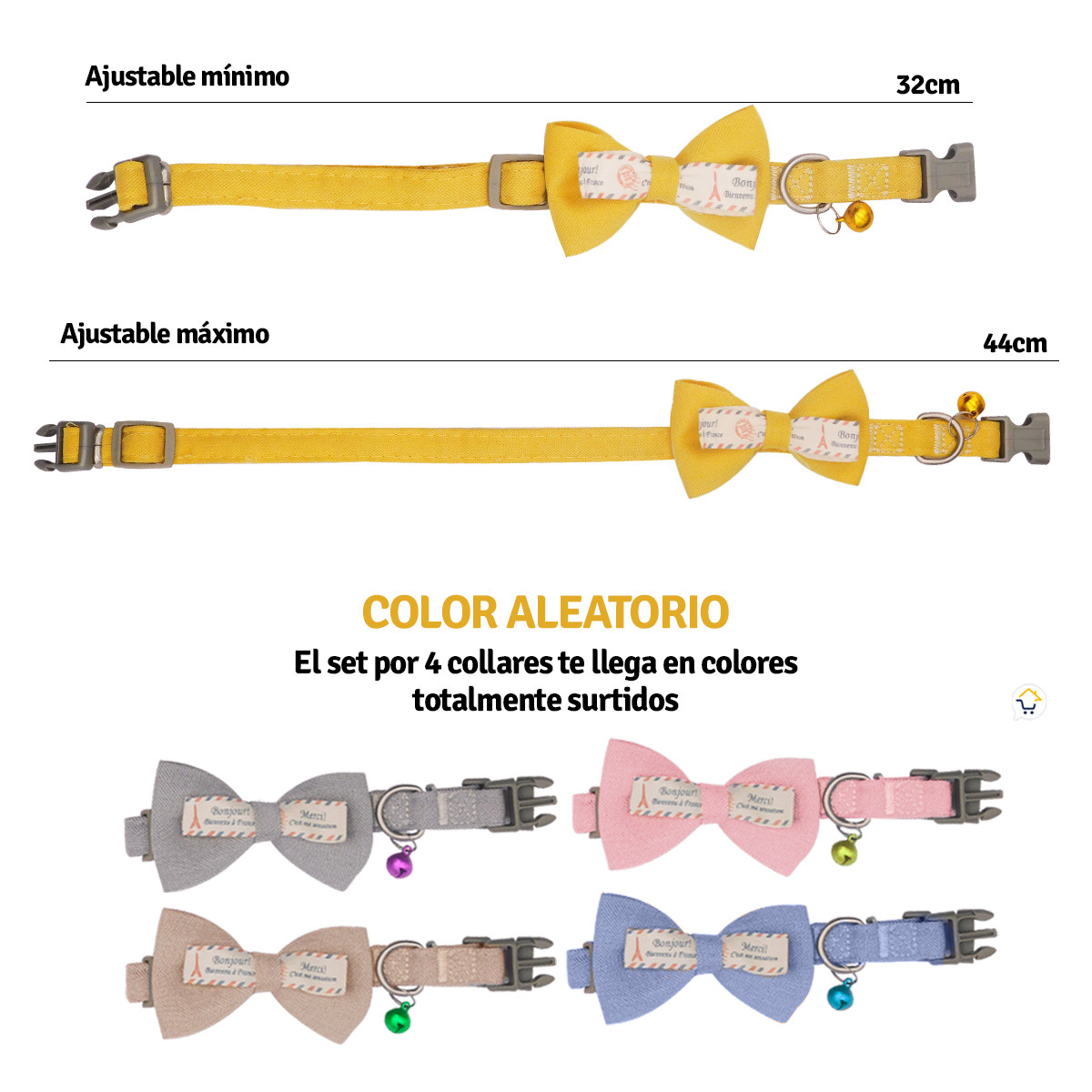 Miniatura 5 de Collar Corbatin Con Cascabel MAS44