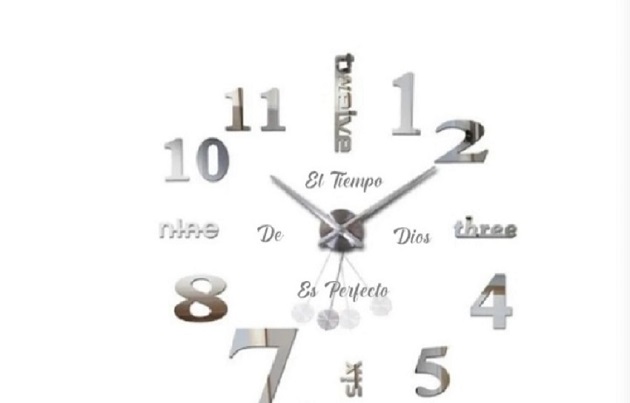RELOJ 3D 100X100CM PENDULO+FRASE VINILO