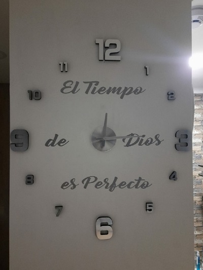 Miniatura 2 de RELOJ 3D 50X50 CM +FRASE ENVINILO