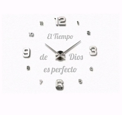 RELOJ 3D 50X50 CM +FRASE ENVINILO
