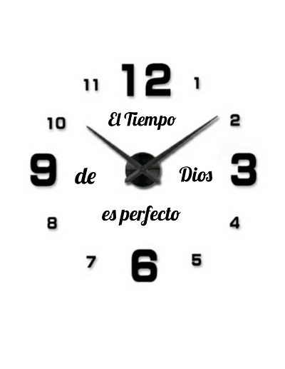 RELOJ 3D 50X50 CM +FRASE EN VINILO