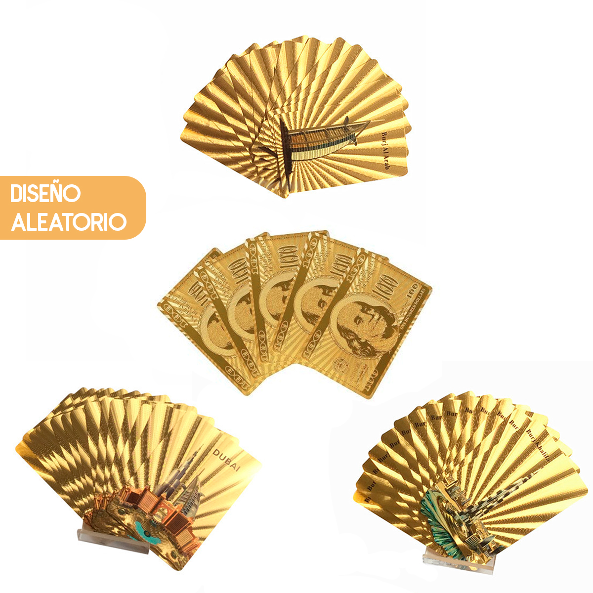 Miniatura 3 de Cartas Remis Baraja Metalizadas 8077