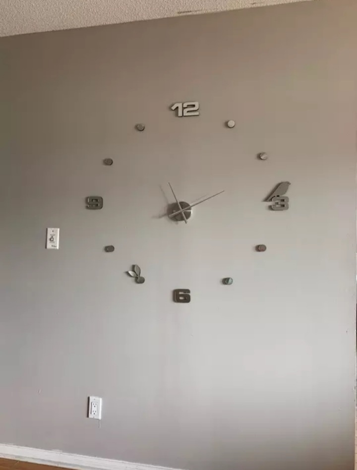 Miniatura 3 de RELOJ 3D GRANDE 100X100CM COLOR PLATEADO