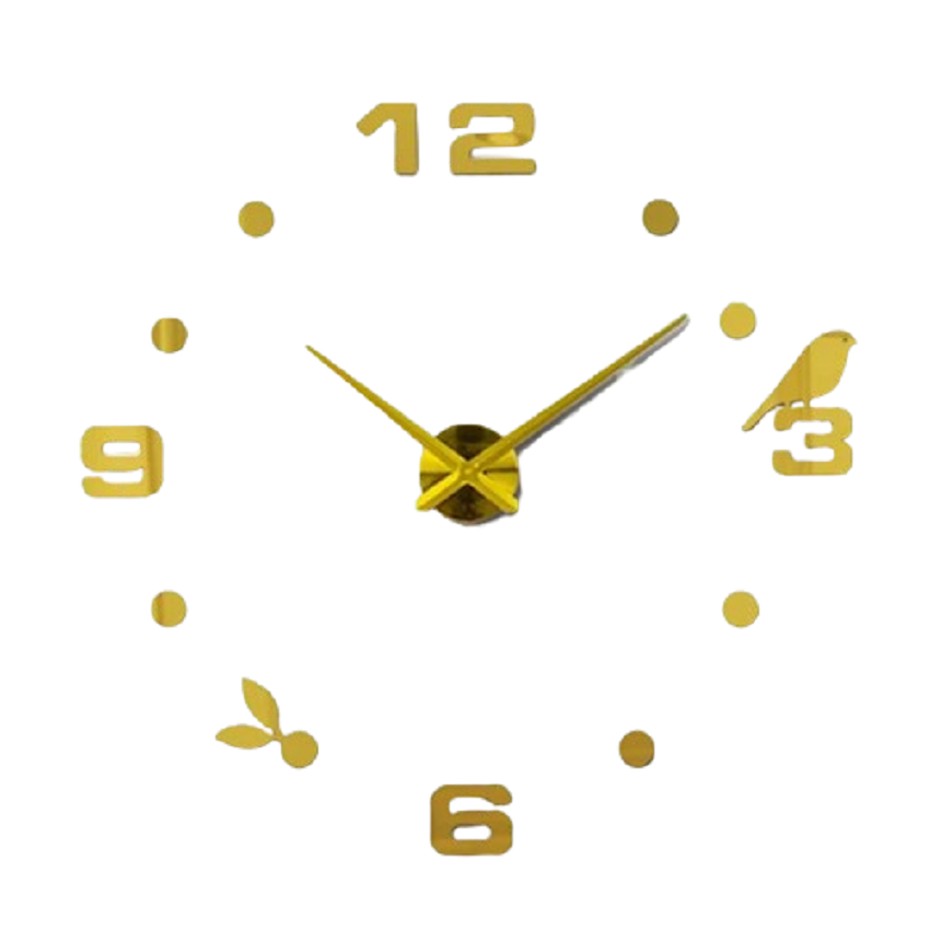 RELOJ 3D TAMAÑO 100X100CM COLOR DORADO