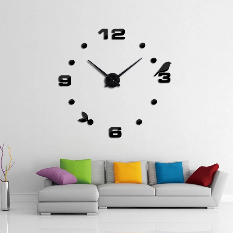 Miniatura 7 de RELOJ 3D TAMAÑO 100X100CM COLOR NEGRO