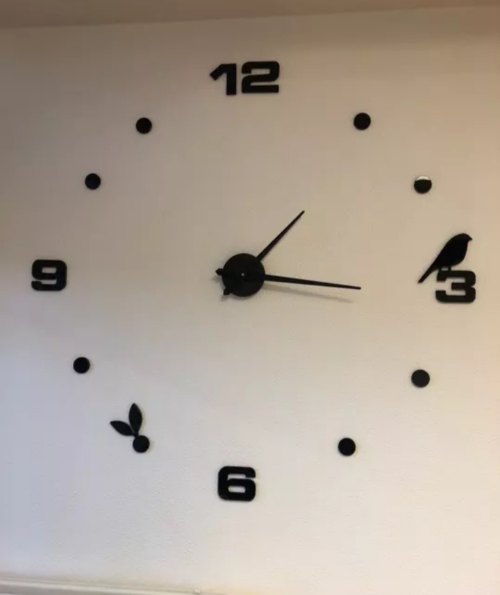 Miniatura 10 de RELOJ 3D TAMAÑO 100X100CM COLOR NEGRO