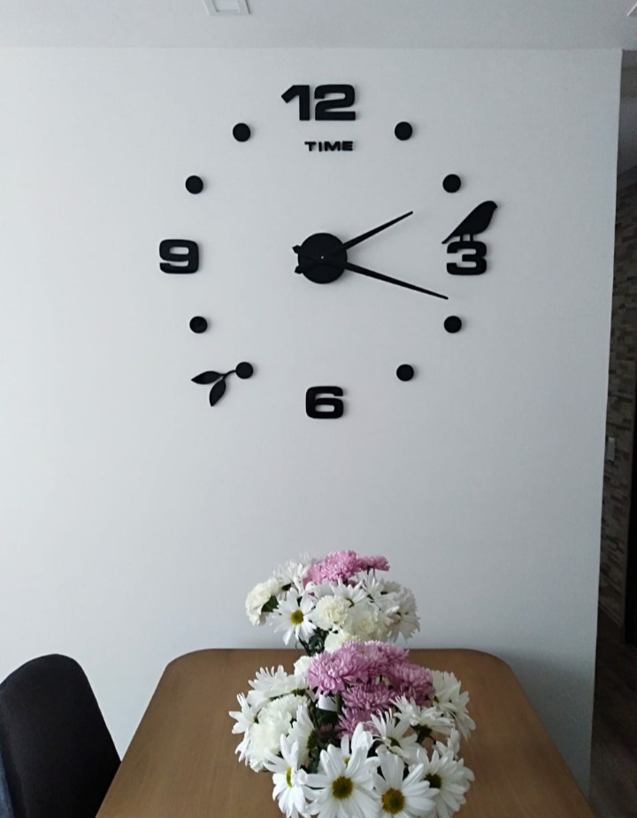 Miniatura 1 de RELOJ 3D TAMAÑO 100X100CM COLOR NEGRO