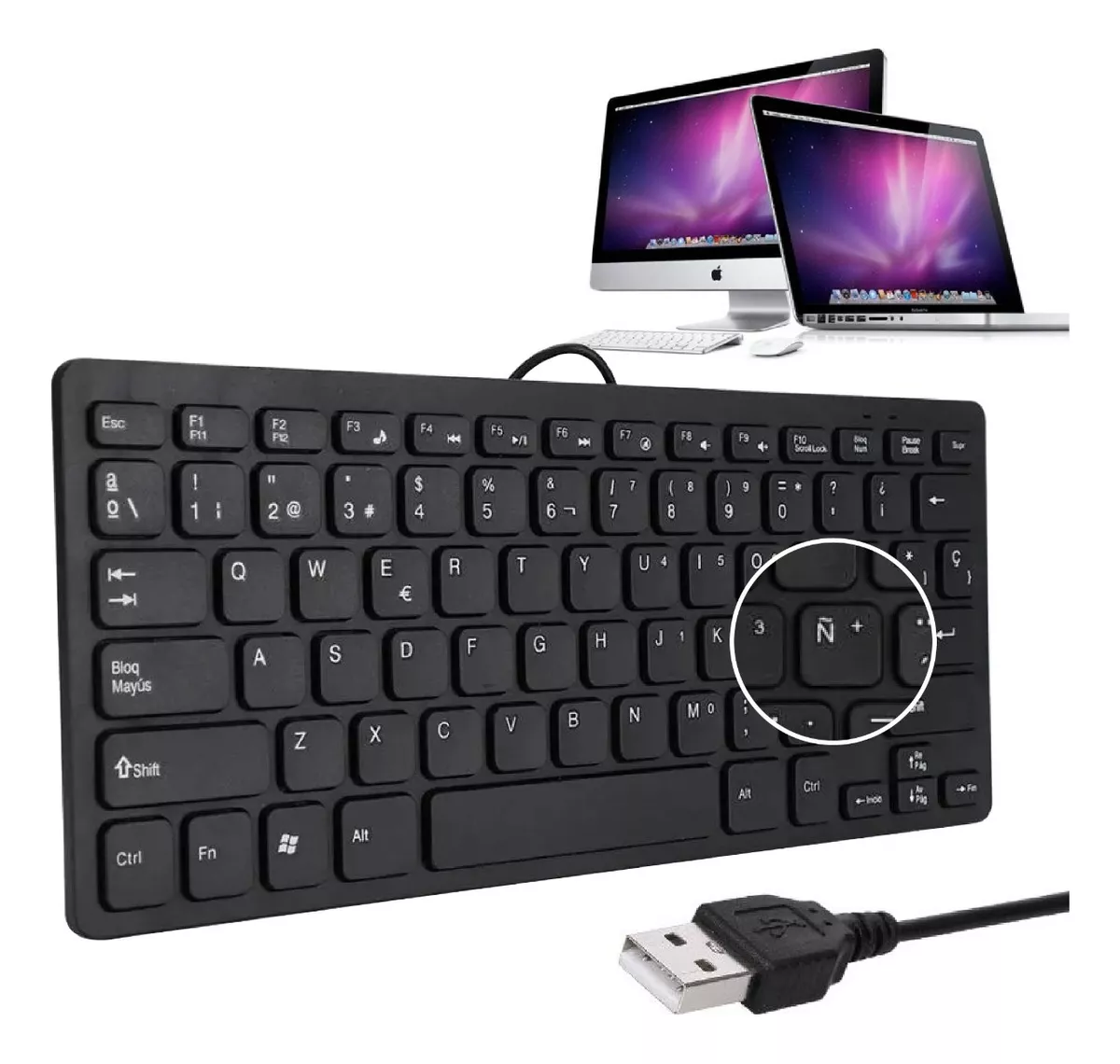 Mini Teclado Alámbrico k-1000