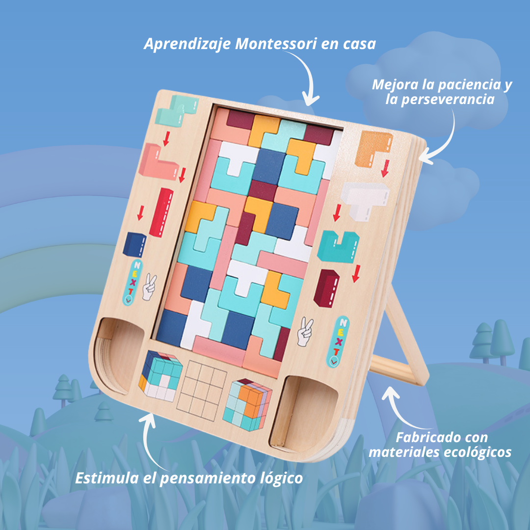 Miniatura 4 de ROMPECABEZAS DE MADERA TETRIS MONTESSORI
