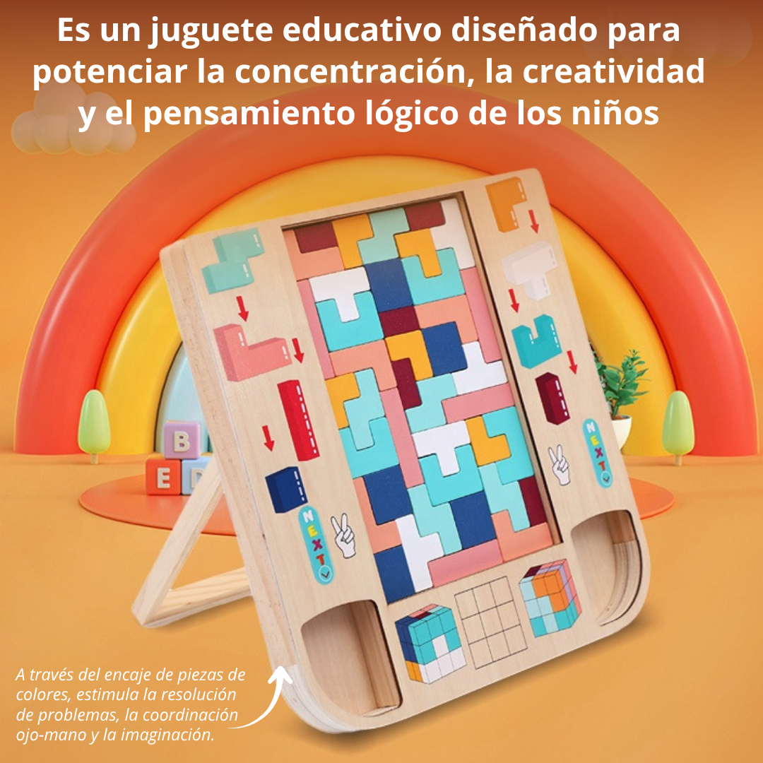 ROMPECABEZAS DE MADERA TETRIS MONTESSORI