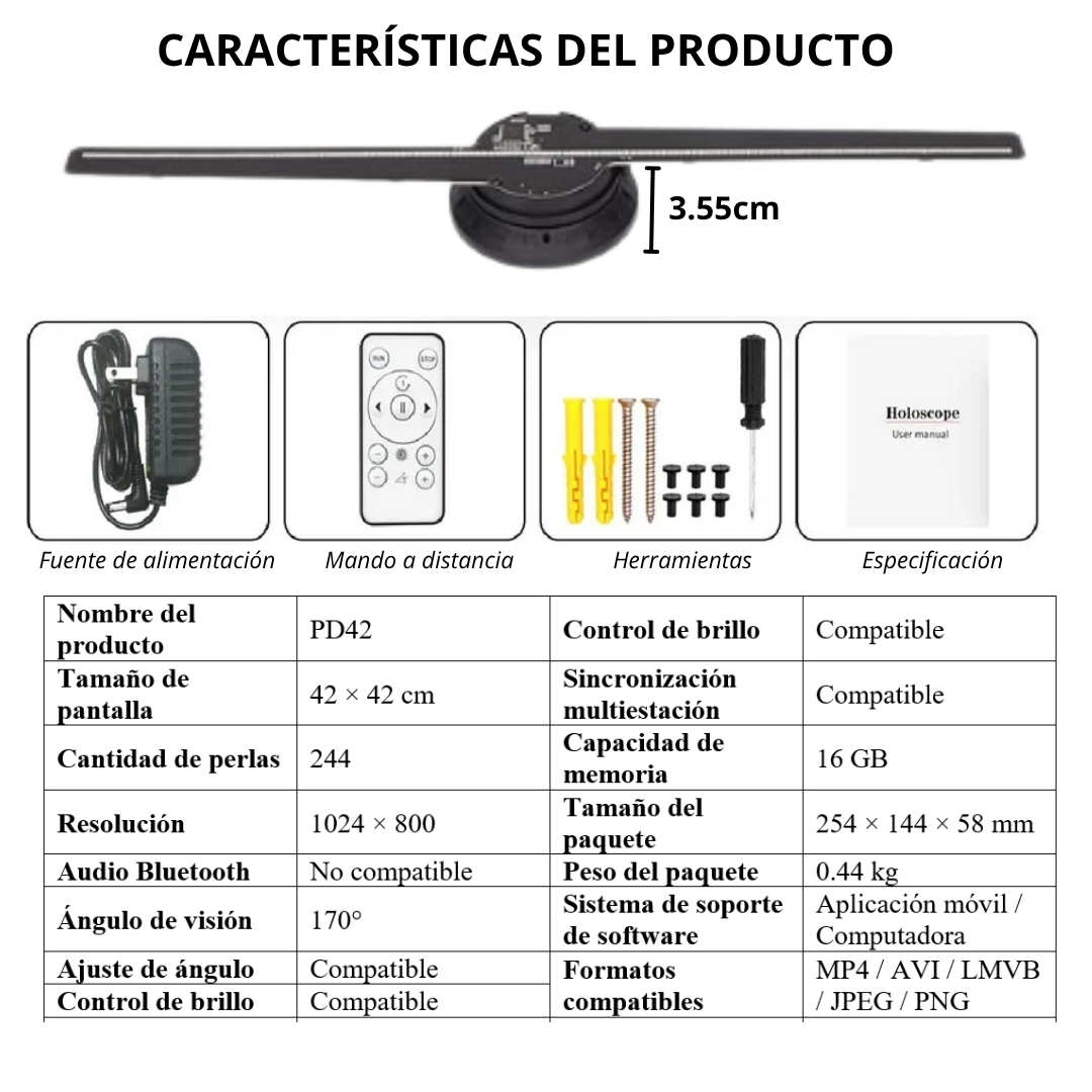 Miniatura 5 de PROYECTOR HOLOGRÁFICO 3D ALTA RESOLUCIÓN