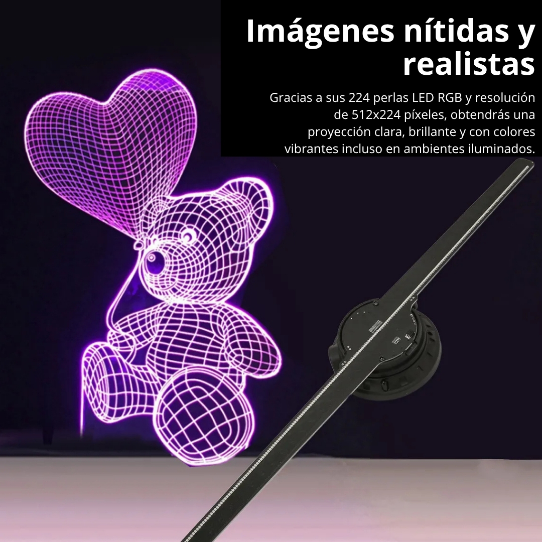 PROYECTOR HOLOGRÁFICO 3D ALTA RESOLUCIÓN
