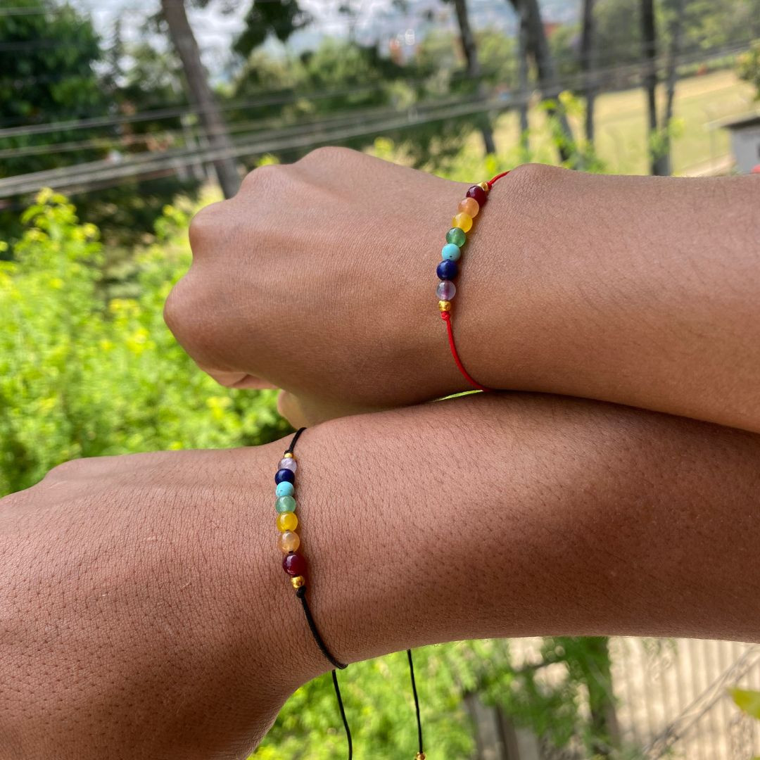 Miniatura 6 de Combo Pulseras en hilo de 7 chakras 2x1